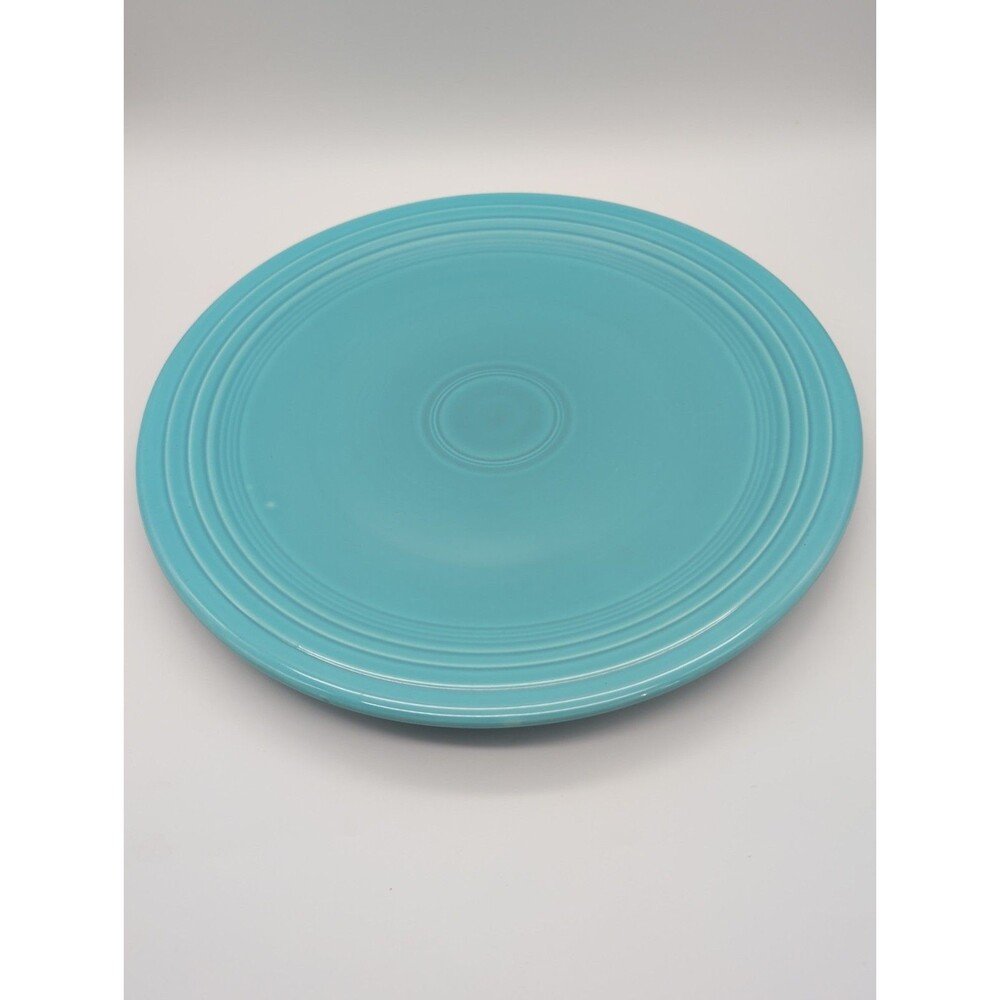Vtg Fiesta Ware Turquoise HUGE 14.25" Plate Platter Homer Laughlin Fiestaware